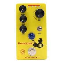 MOSKYAUDIO HONEY BOX DRIVE Guitar Overdrive Effect Pedal Honey Box Overdrive Pedal Volume/Drive/Focus/4Mode Knob