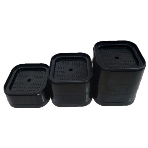 4 Pack Adjustable Furniture Risers, Square Stackable Bed Risers, Suitable for Bed Frame, Sofa, Couch, Table, Chair Legs
