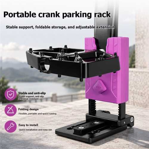 Portable Foldable Bicycle Crank Stand-Side Stand for Road Bikes and Mountain Bikes