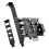 Placa de Expansão PCI Express para USB 3.0 de 5 Gbps, Placa PCIe USB-C para Computador Desktop 2