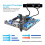 Placa de Expansão PCI Express para USB 3.0 de 5 Gbps, Placa PCIe USB-C para Computador Desktop 4