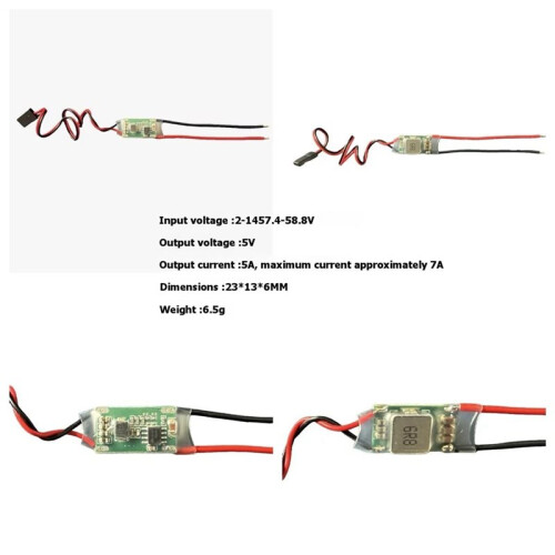 High Voltage UBEC Step-Down Module UBEC 5V 5A 2-14S High Voltage Step Down Module for RC Drone Receiver ESC 1