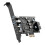 Placa de Expansão PCI Express para USB 3.0 de 5 Gbps, Placa PCIe USB-C para Computador Desktop 7