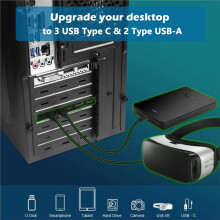 Karta Rozszerzeń USB 3.0 PCIE PCI Express 5 Gb/S Karta Rozszerzeń PCIe USB C dla Systemów Windows 10/8/7/XP