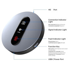 Adaptador de Pantalla Inalámbrico Compatible con , Dongle Miracast, AirPlay, DLNA, para Transmisión de Vídeo Desde Teléfono, Portátil A HDTV