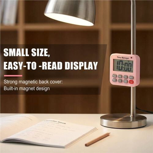 Magnetic Digital Kitchen Timer 99 Min 59 Sec Count  Down  LCD Display for Cooking Study 2