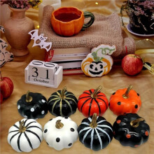 8Pcs Autumn Simulated Pumpkin Foam Special Miniature for Pumpkins DIY Thanksgiving Halloween Party Decoration