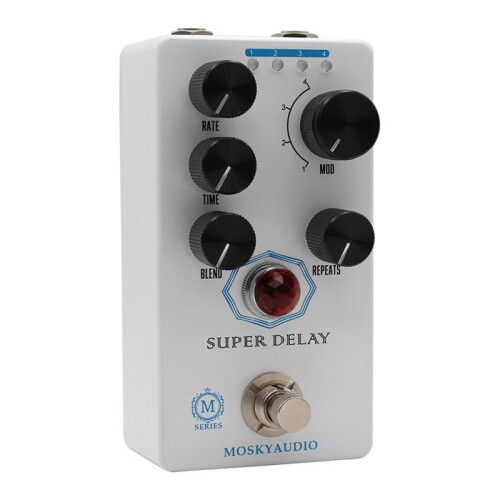 MOSKYAUDIO SUPER DELAY Guitar Effect Pedal Mosky Super Delay Pedal Analog-Style Tape Delay Effect with Modulation Options 1