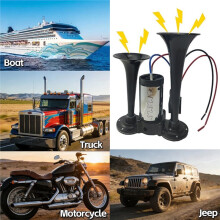 12V 600DB Super Loud Dual Electric Air Horn Kit with Compressor for All Vehicles