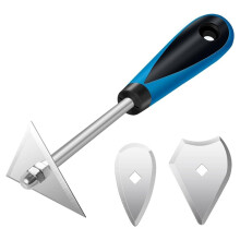 8-Zoll-Farbschaber Aus Edelstahl, Hakenschaber, Farbentfernungswerkzeug, Farbreiniger mit Ersatzklingen Aus Stahl