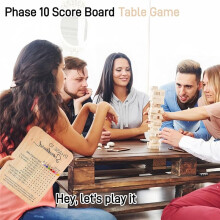 Tableau de Score de la Phase 10 Carte de Score de la Phase Dix et Suivi des Rondes Cartes de la Phase 10 Feuilles de Score Du Jeu Jeux de Cartes de