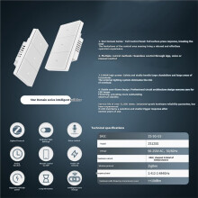 Tuya Star Grand Series Zigbee 3-Way  Light  10A Neutral Required Touch Wall Light Control for  Home