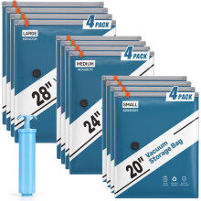 Vacuum Storage Bags 12 Pack Space Saver Clothes