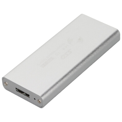mSATA SSD Gehäuse USB 3.0 Konverter Silber 1