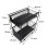 Set of 1 Kitchen Shelves Slide-Out Storage Rack Black 2