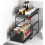 Set of 1 Kitchen Shelves Slide-Out Storage Rack Black 4