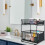 Set of 1 Kitchen Shelves Slide-Out Storage Rack Black 8