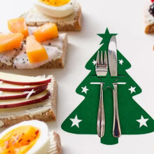 Kerstbestekrek Verdikte Kerstvilt Spork Tas Eettafeldecoratie