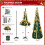 6 FT 8 Modes Light Pop Up Artificial Fully Decorated Christmas Tree 3