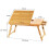 Adjustable Foldable Laptop Table Natural Wood Colour 2