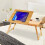 Adjustable Foldable Laptop Table Natural Wood Colour 7
