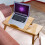 Adjustable Foldable Laptop Table Natural Wood Colour 8