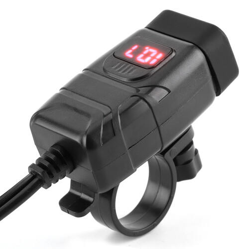 QC3.0 USB Lader mit Volt Display Motorrad Zubehör 2