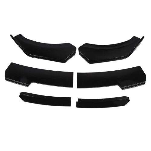 Frontsplitter 150cm 6 Stück Schwarz Glänzend ABS 2