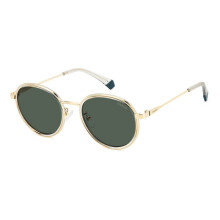 Óculos de Sol - POLAROID - PLD 4173/G/S/X - Armação de metal dourada - Lentes verdes - Tamanho 51/20/145