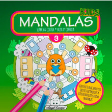 (1 Book) Kids Mandalas Search and Colour Colouring Book 3