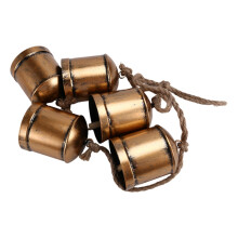 Shabby Vintage Country Metal Bell Set Hanging A Rope Harmony Cowbell,Cliftina Shabby Metal Cow Bell