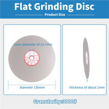 6 Inch Grit 3000 Diamond Coated Flat Lap Wheel Jewelry Polishing Grinding Disc