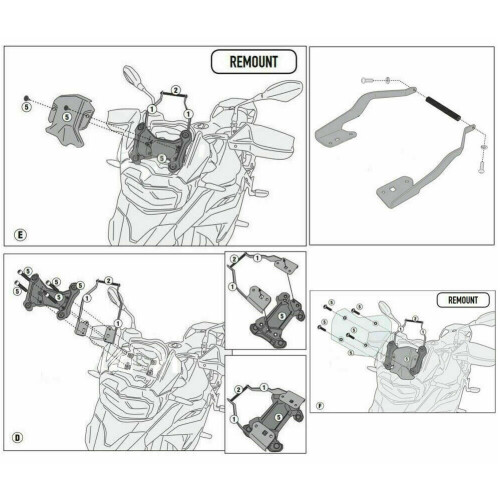 Navi Halterung Motorrad 12mm GS 2