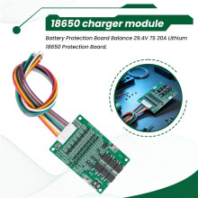 Tablero de ProteccióN de BateríA Balance 29.4V BMS 7S 20A Litio 18650 Tablero de ProteccióN