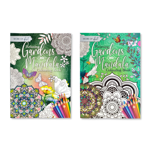 (Single at random) Colouring Book - Gardens & Mandala 1