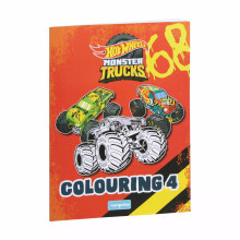 (1 Book) Hot Wheels Monster Trucks Copy & Colour Colouring Book 4 for Kids