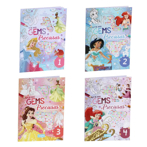 (Single at random) Disney Princess - Precious Gem Decorations & Colouring Book
