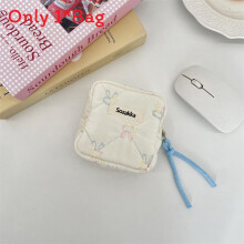 (Blue) Polyester Portable Feminine Hygiene Bag With Soft Material For Travel Outdoor And Use