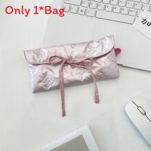 (Butterfly Pink Flap) Fashionable Themed Bowknot Pu Makeup And Stationery Pouch Multipurpose Storage With