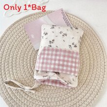 (Floral Beige) Multipurpose Pen Fabric Bag With Double Layer Capacity For Students Nurses Teachers