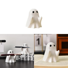 Ghost Halloween Desk Figurine With Soft Silicone Material For Holiday Decorations Gifts For Office Kids Use