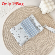 (Floral Blue) Multipurpose Pen Fabric Bag With Double Layer Capacity For Students Nurses Teachers