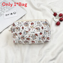 (Cat Angel) Durable Polyester Makeup Stationery Pouch With Zipper For And Girls Students