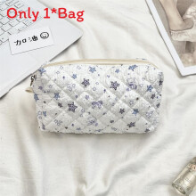 (Star Bear) Durable Polyester Makeup Stationery Pouch With Zipper For And Girls Students