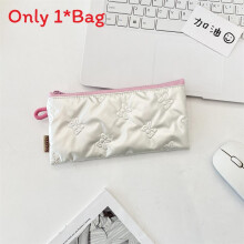 (Butterfly Ribbon Beige) Fashionable Themed Bowknot Pu Makeup And Stationery Pouch Multipurpose Storage With