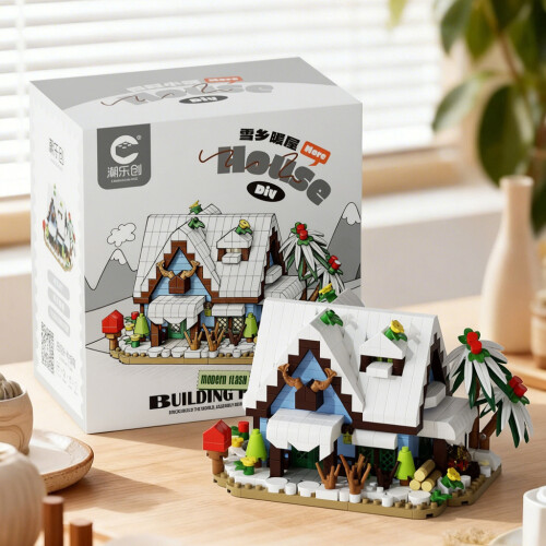 (Winter) Block Childrens Plastic Set With Easy Diy Assembly And Fine Motor Development Skill