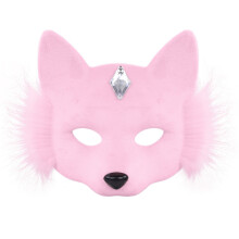 (Pink) Halloween Fox Face Mask Cosplay Party Prop For Costume Events Performance Stage