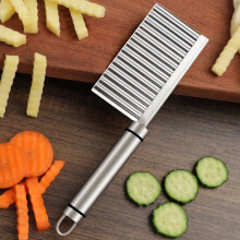 Stainless Crinkle Cutter Steel Wave Shaped Cutting Slicer With Easyclean Preparation Food For