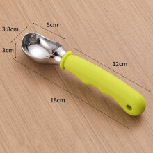 (Green) Ice Cream Scoop With Comfortable Easy Grip Handle Heavy Duty Durable Tool Kitchen Design