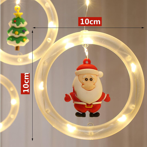 Christmas Window Curtain Lights, 3m 100LED Waterproof USB Powered String Light 2